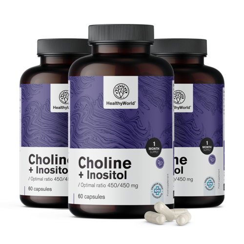 3x Colina-inositolo 450/450 mg, totale 180 capsule