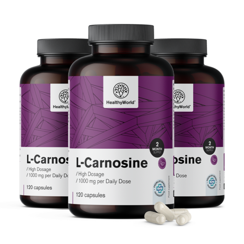 3x L-carnosina 1000 mg, totale 360 capsule
