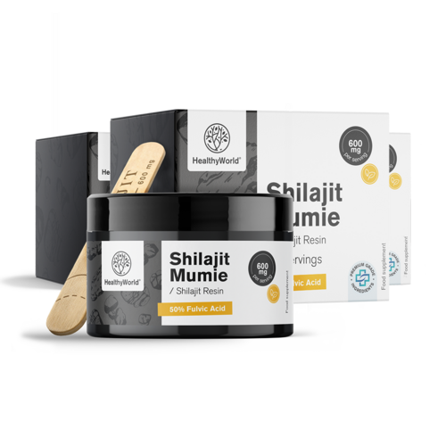 3x Shilajit Mumio 600 mg – resina, totale 90 g