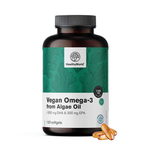 Omega-3 vegano 1100 mg – da alghe, 120 capsule morbide