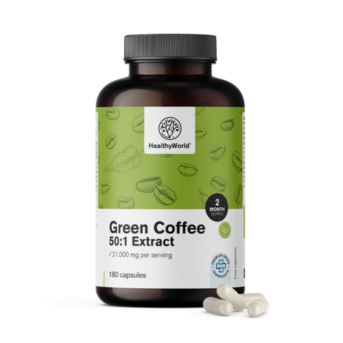 Caffè verde 21.000 mg - estratto 50:1, 180 capsule