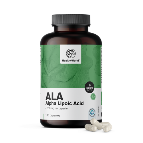 ALA – acido alfa lipoico 650 mg, 180 capsule