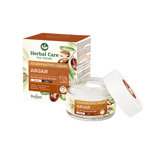 Crema rigenerante per il viso con olio di argan, 50 ml