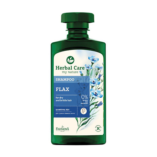 Shampoo per capelli secchi e danneggiati al lino, 330 ml