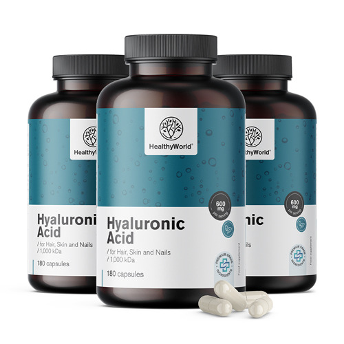 3x Acido ialuronico 600 mg, totale 540 capsule