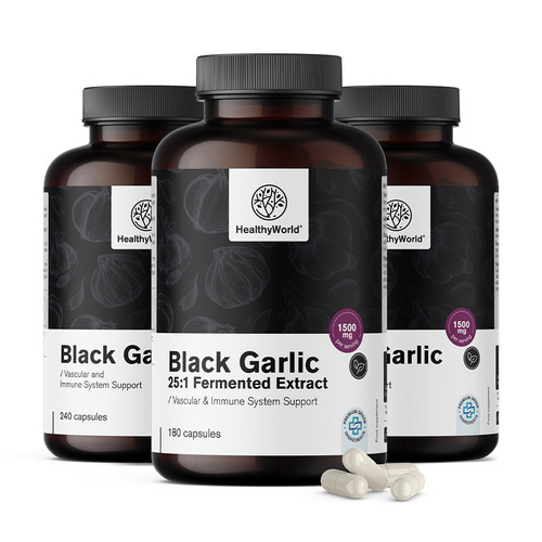3x Aglio nero 1500 mg, totale 540 capsule