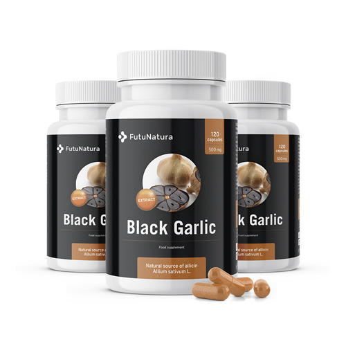 3x Aglio nero 500 mg, totale 360 capsule