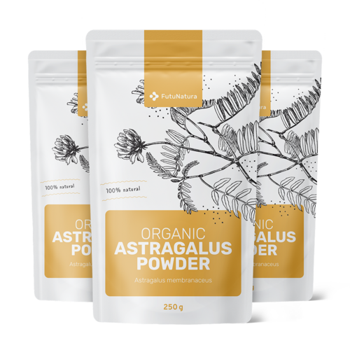 3x BIO Astragalo in polvere, totale 750 g