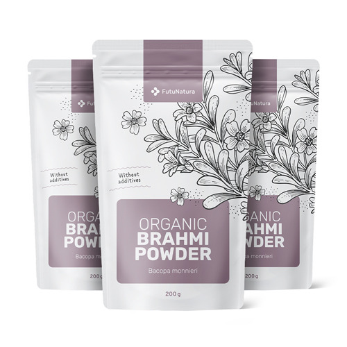 3x BIO Brahmi in polvere, totale 600 g