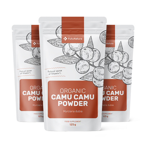 3x BIO Camu Camu in polvere, totale 375 g