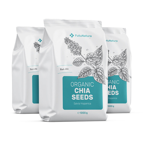3x BIO Semi di Chia, totale 3000 g