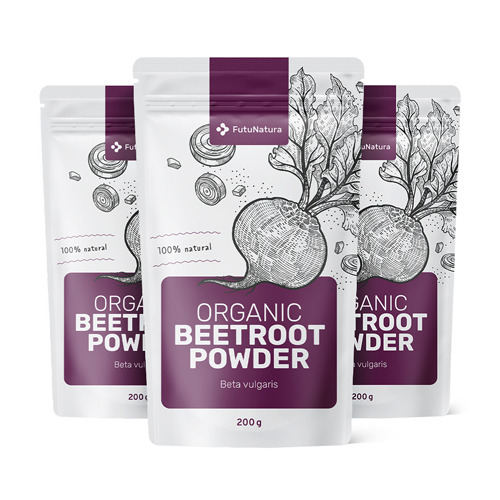 3x BIO barbabietola in polvere, totale 600 g