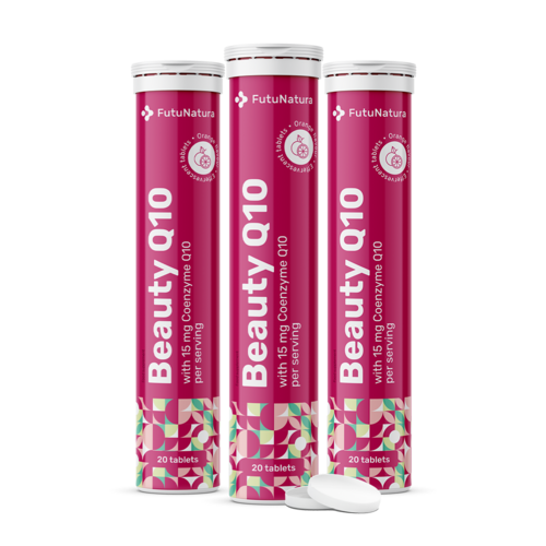 3x Beauty Q10 – compresse effervescenti, totale 60 compresse effervescenti