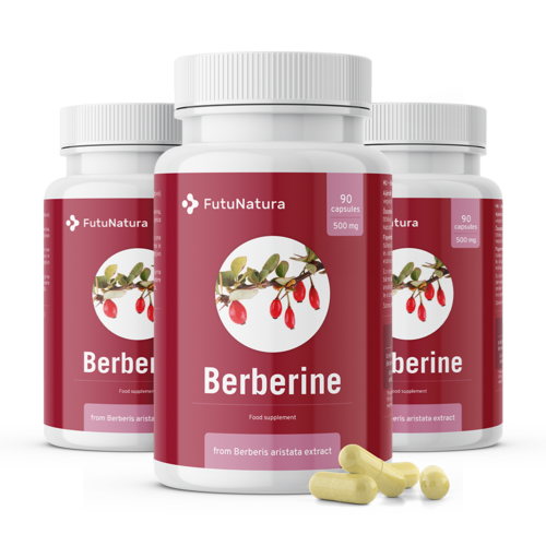 3x Berberina 500 mg, totale 270 capsule