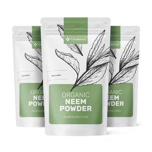 3x BIO Neem in polvere, totale 750 g