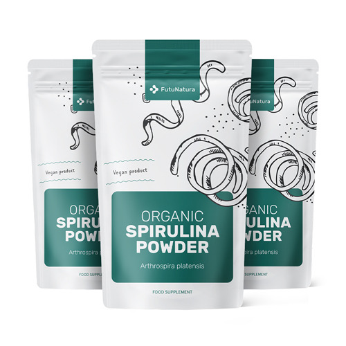 3x BIO Spirulina in polvere, totale 750 g