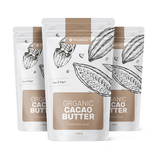 3x Burro di Cacao BIO, totale 750 g