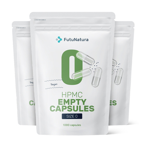 3x Capsule vuote 0 – vegane, totale 3000 capsule