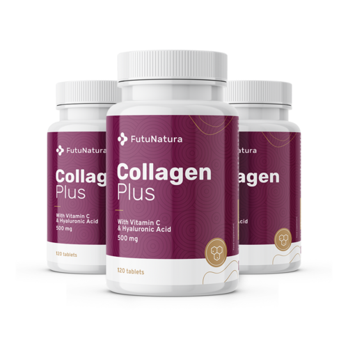 3x Collagene + vitamina C + acido ialuronico, totale 360 compresse