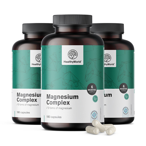 3x Complesso di magnesio, totale 540 capsule