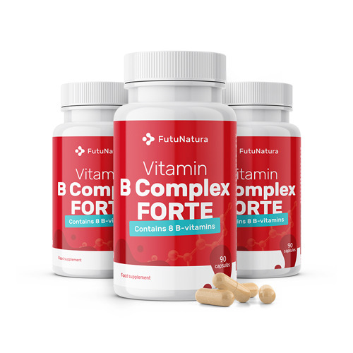 3x Complesso di vitamina B FORTE, totale 270 capsule