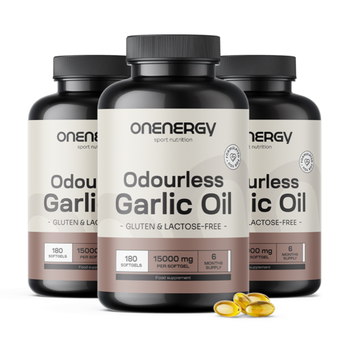 3x Olio d'aglio 15.000 mg, totale 540 capsule molli