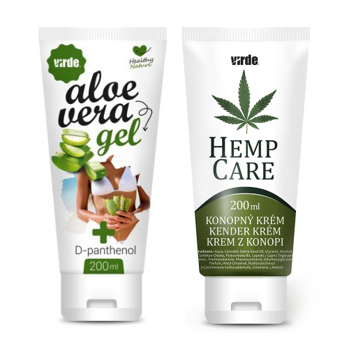 Pelle bella: Gel di aloe vera + Crema di canapa, kit