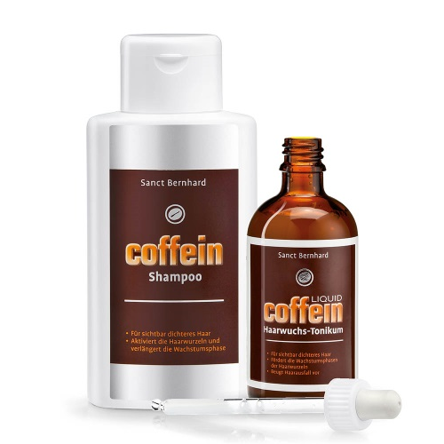Cura dei capelli con caffeina: Shampoo 250 ml + Tonico 100 ml, kit