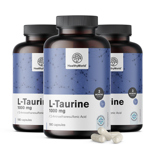 3x L-taurina 1000 mg, totale 540 capsule