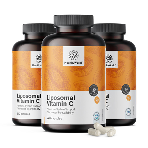 3x Vitamina C liposomiale 1200 mg, totale 720 capsule