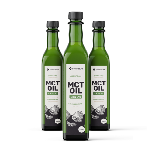 3x Olio MCT C8:C10 Coconut Premium, totale 1500 ml