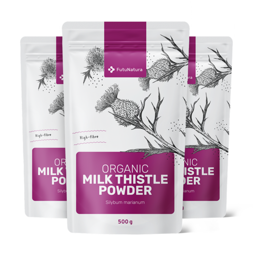 3x BIO Cardo mariano in polvere, totale 1500 g