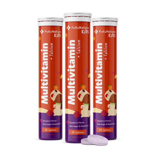 3x Multivitamine per bambini – compresse effervescenti, totale 60 compresse effervescenti