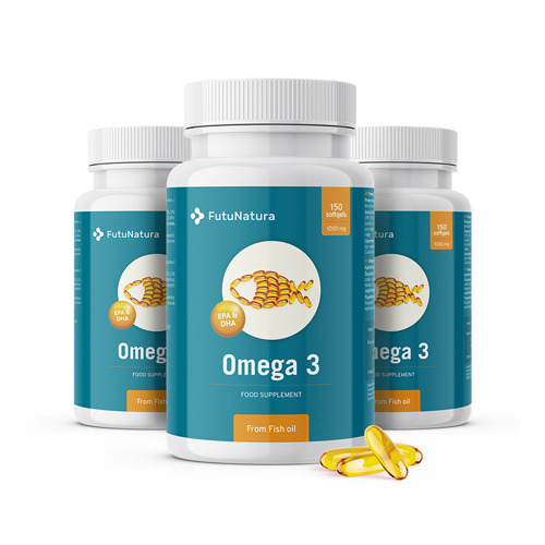 3x Omega 3 1000 mg, totale 450 capsule molli