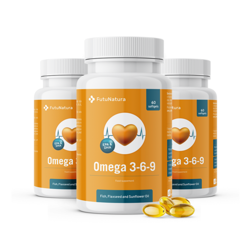 3x Omega 3 6 9, totale 180 capsule molli