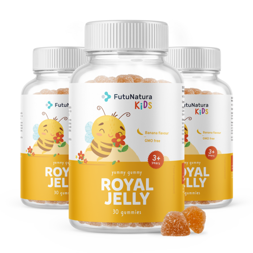 3x ROYAL JELLY – Caramelle gommose con pappa reale per bambini, totale 90 caramelle gommose