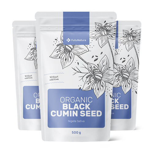 3x BIO Semi di cumino nero, totale 1500 g