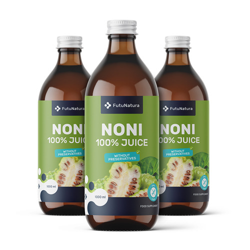 3x 100% succo di noni, totale 3000 ml