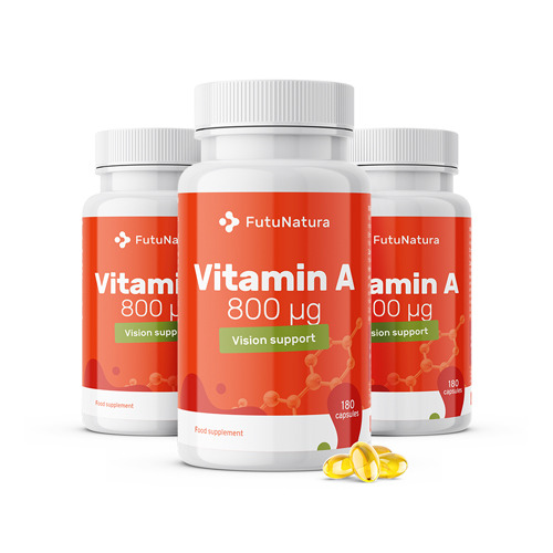 3x Vitamina A 800 µg, totale 540 capsule morbide