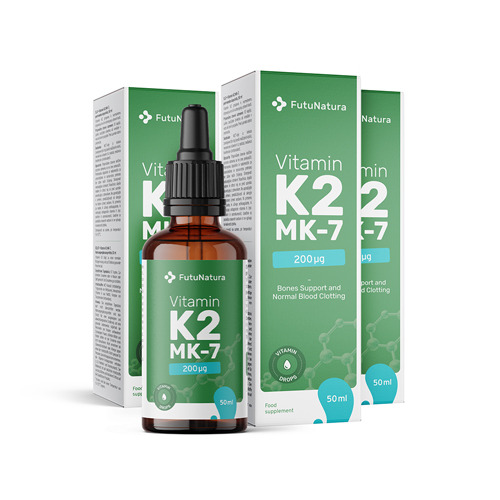 3x Vitamina K2 MK-7 200 µg – in gocce, totale 150 ml