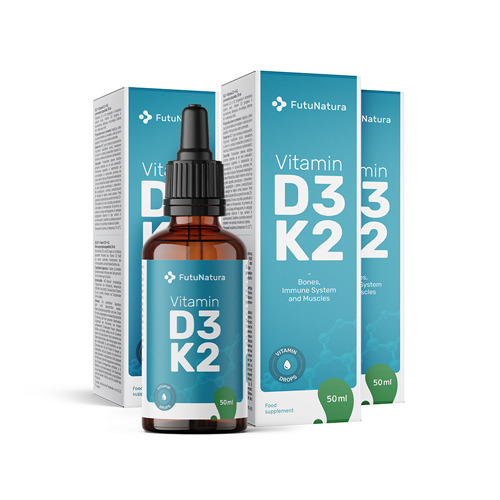 3x Vitamine D3 + K2 – in gocce, totale 150 ml