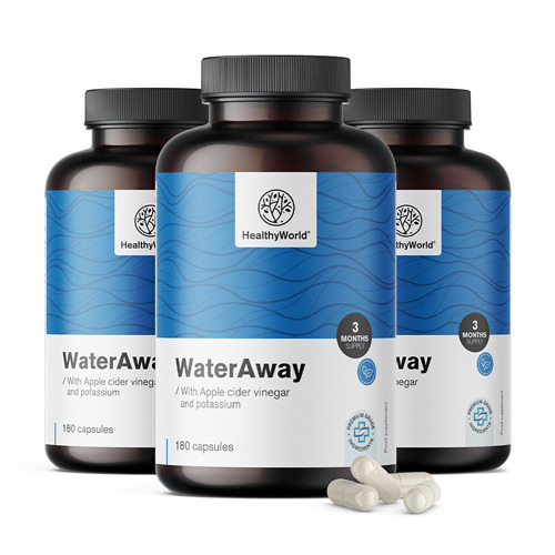 3x WaterAway – capsule per l'escrezione di acqua, totale 540 capsule