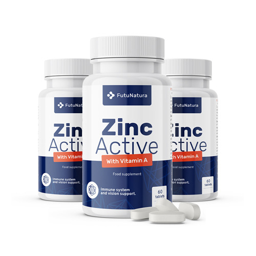 3x Zinco Active + vitamina A, totale 180 compresse