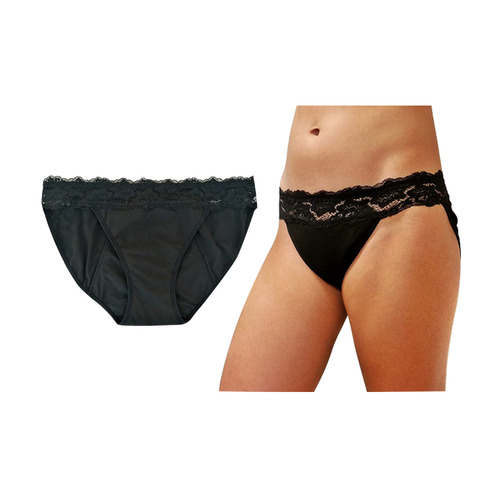 Mutandine mestruali LaliPanties con assorbimento aggiuntivo - nere, taglia 2XL, 1 pezzo