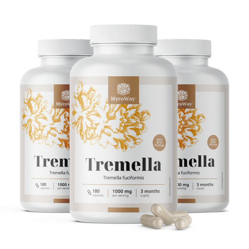 3x Tremella 1000 mg – estratto, totale 540 capsule
