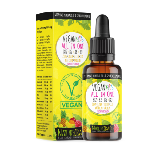 Vitamine e minerali vegani in gocce – per bambini, 20 ml