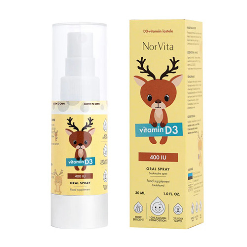 Vitamina D3 - spray vegano per neonati e bambini, 30 ml