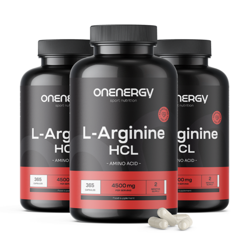 3x L-arginina HCL 4500 mg, totale 1095 capsule