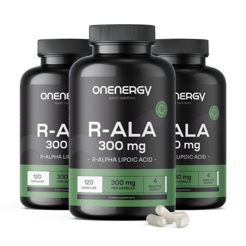3x R-ALA – Acido R-alfa lipoico 300 mg, totale 360 capsule