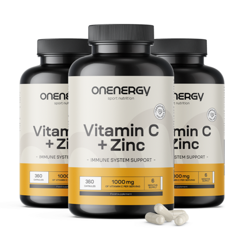 3x Vitamina C + zinco, totale 1080 capsule
